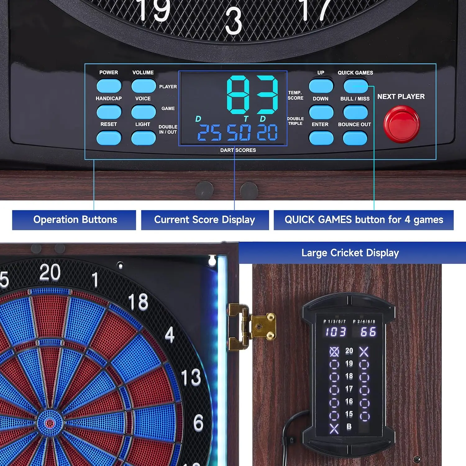 Armário para Dardos Eletrônico - Electronic Dartboard Cabinet avaliação e preço