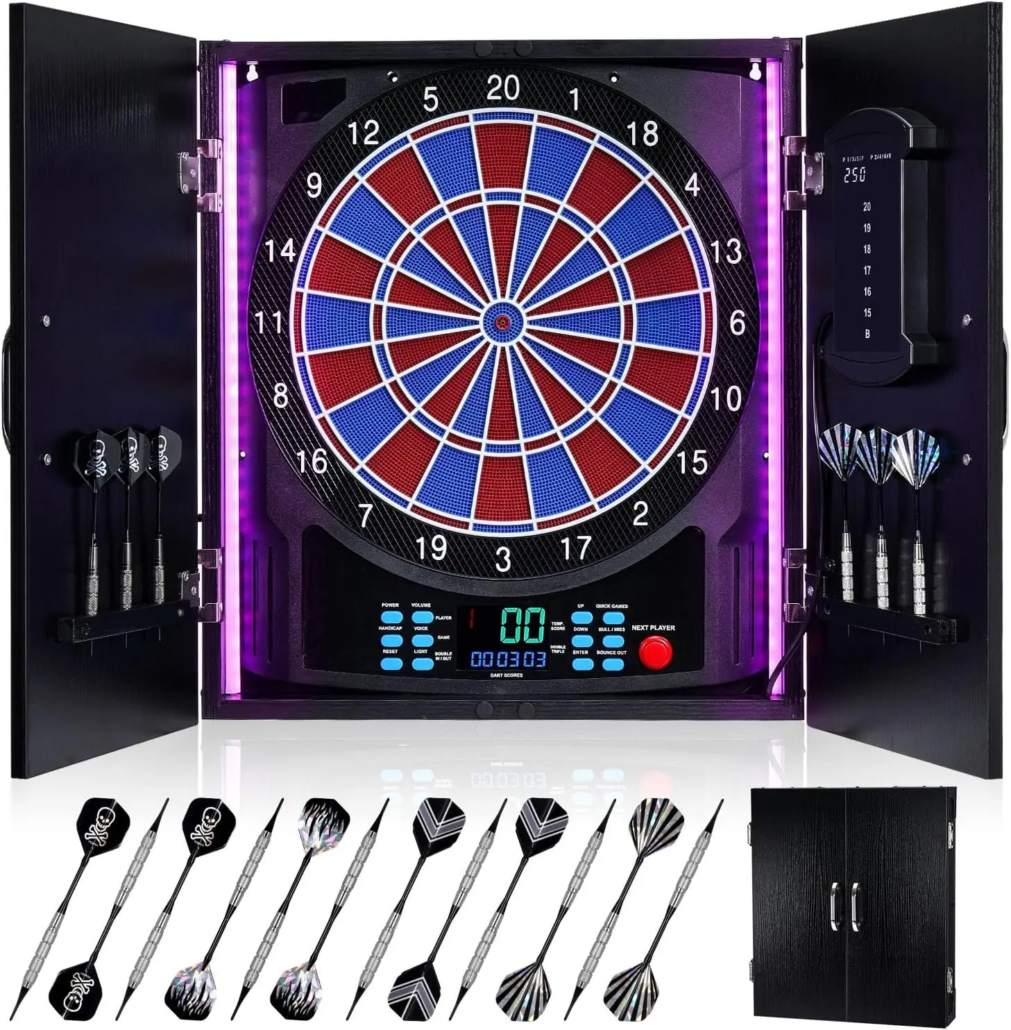 Alvo de Dardos Eletrônico, Arm - Electronic Dartboard Cabinet avaliação e preço