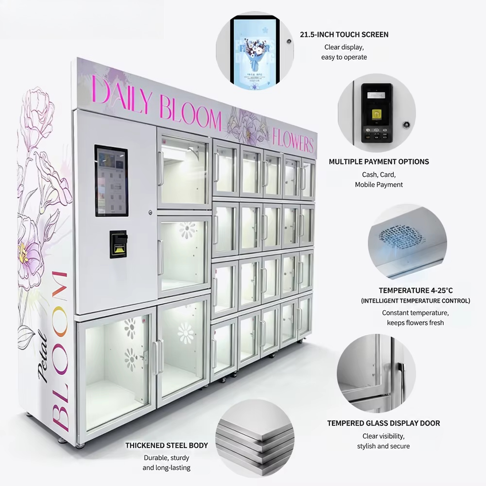 Máquina de Venda de Flores Fre - Vending Machine Qr Code avaliação e preço