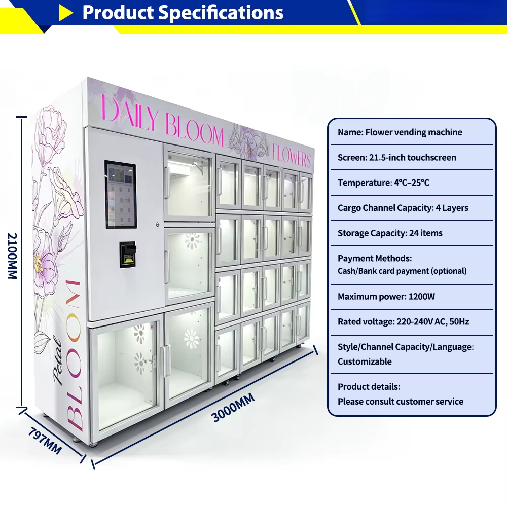 Máquina de Venda de Flores Fre - Vending Machine Qr Code avaliação e preço