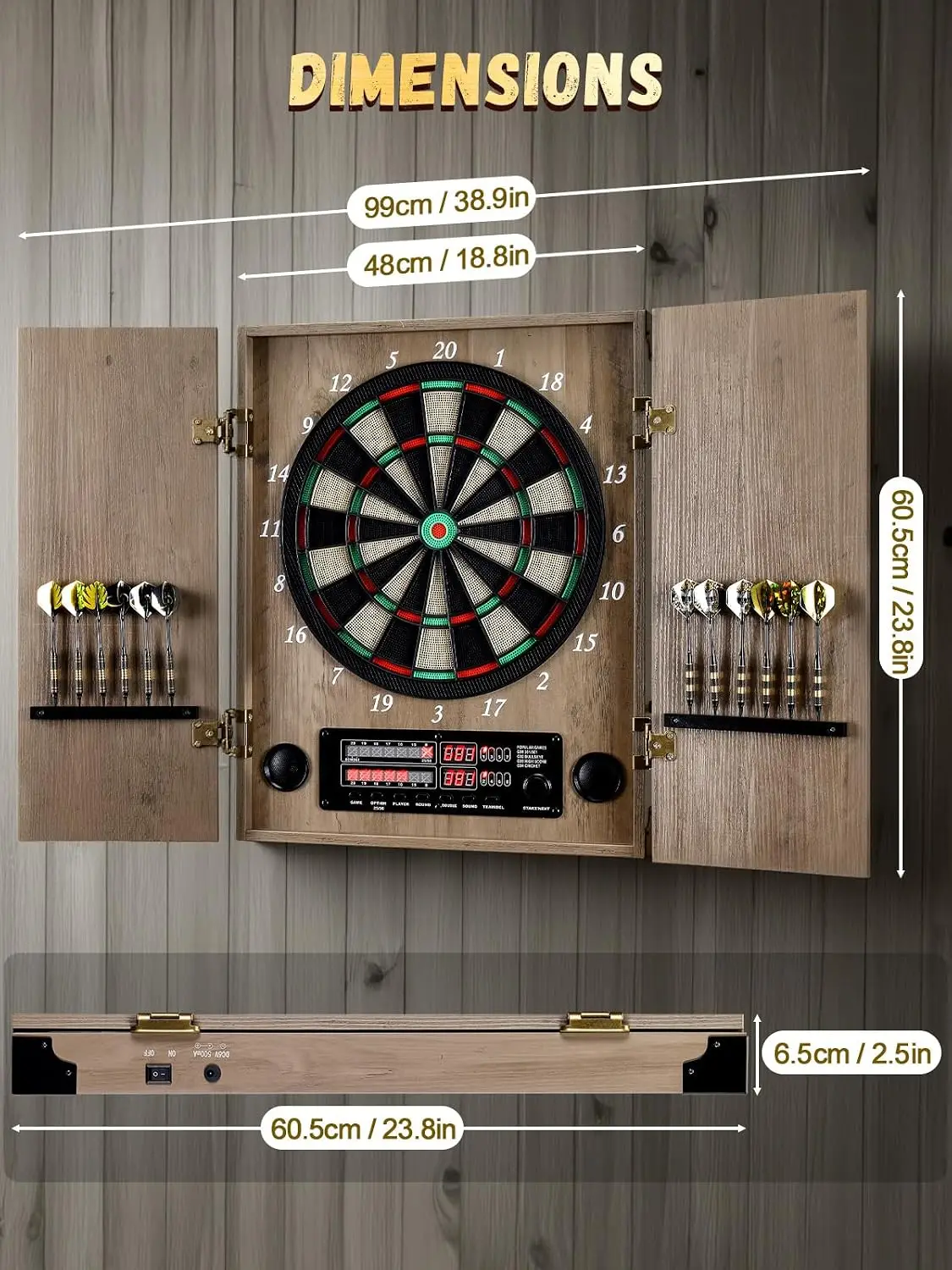 Alvo de Dardos Eletrônico, Arm - Electronic Dartboard Cabinet avaliação e preço