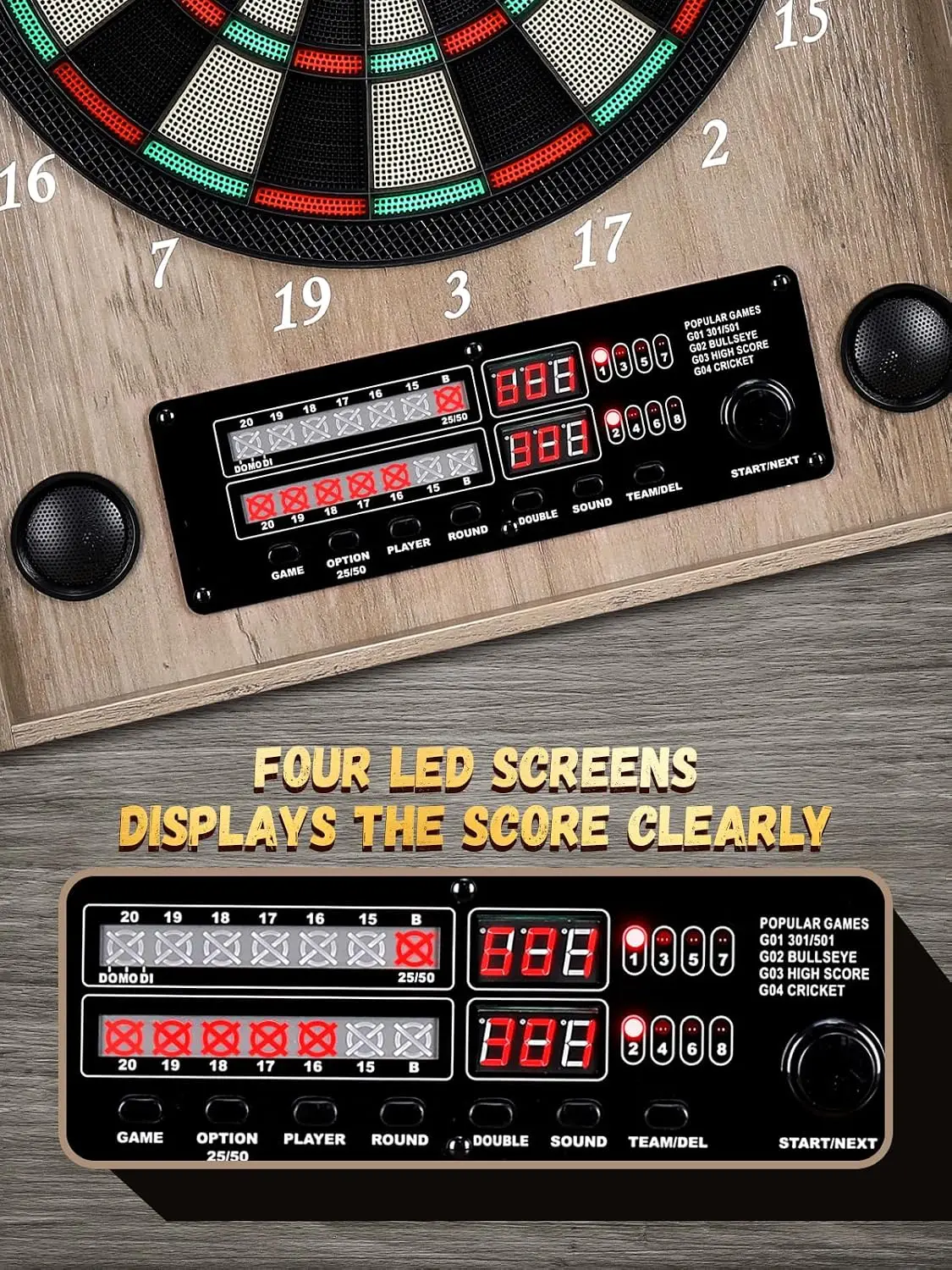Alvo de Dardos Eletrônico, Arm - Electronic Dartboard Cabinet avaliação e preço
